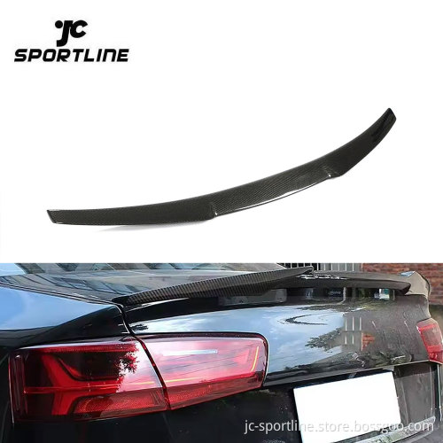 Carbon Fiber Rear Trunk Boot Spoiler Wing for Audi A6 C7 2012-2018